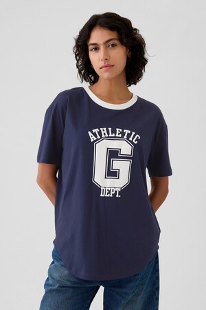 Organic Cotton Oversized Boyfriend Logo T-Shirt