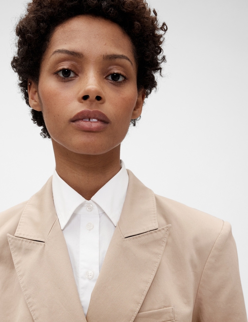GapStudio Twill Double-Breasted Tailored Blazer