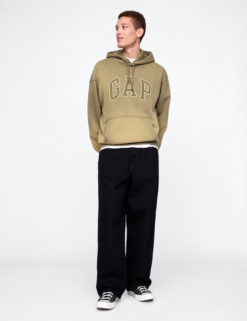VintageSoft Oversized Logo Hoodie