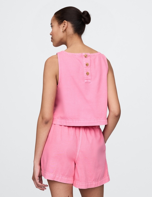 UltraSoft Denim Shell Tank Top