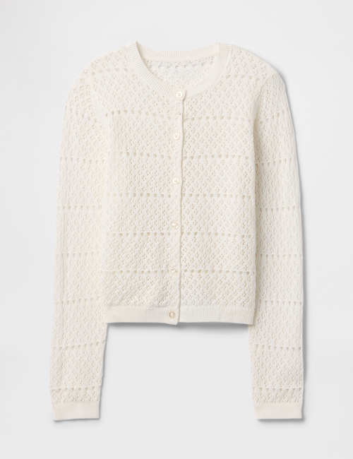 Girls Pointelle Cardigan