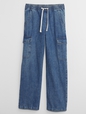 High Rise Wide-Leg Pull-On Jeans