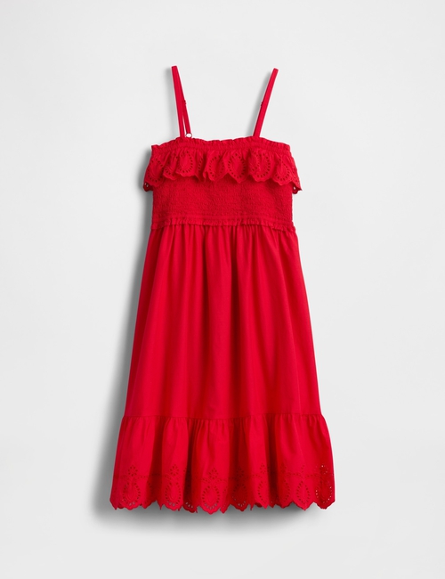 Kids Smocked Ruffle Midi Dress