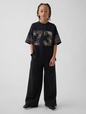 Kids Mesh Oversized Graphic Jersey T-Shirt