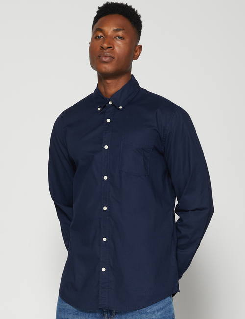 Stretch Poplin Shirt in Slim Fit