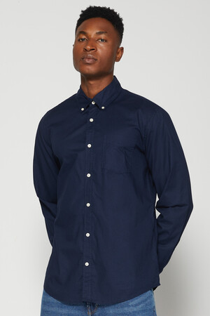 Stretch Poplin Shirt in Slim Fit