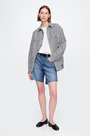8" Mid Rise '90s Loose Denim Bermuda Shorts