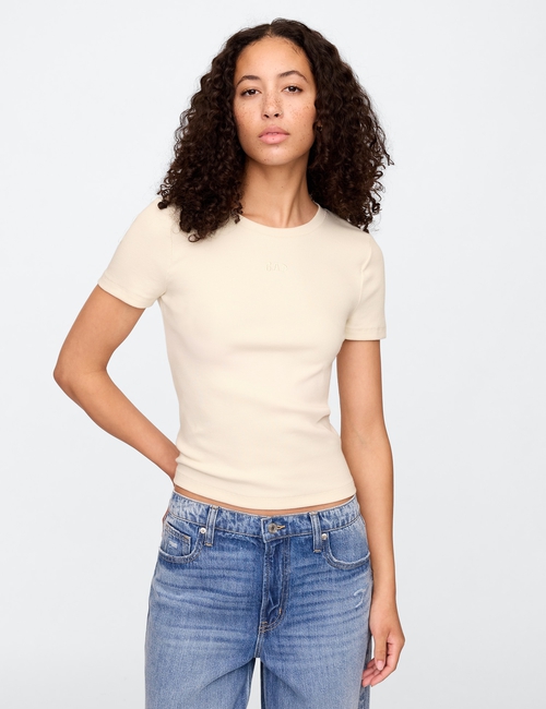 Modern Cropped Logo T-Shirt