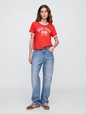 Shrunken Graphic Ringer T-Shirt