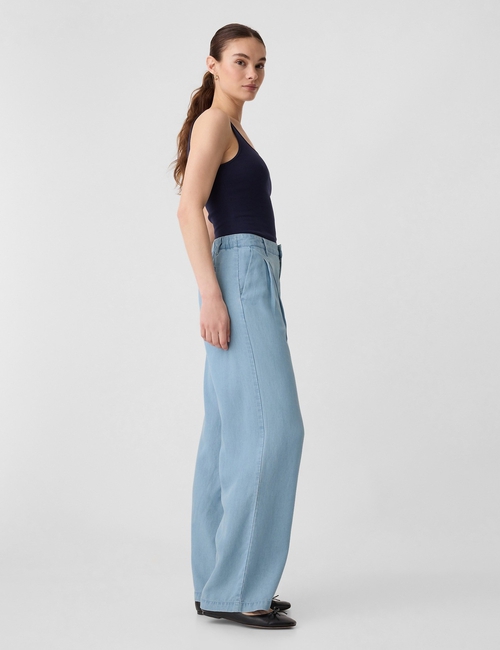 TENCEL™ Lyocell Easy Wide-Leg Trousers