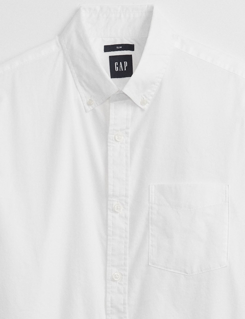 Stretch Poplin Shirt in Slim Fit