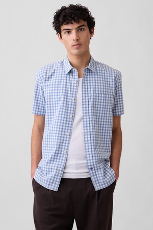 Stretch Poplin Shirt in Standard Fit