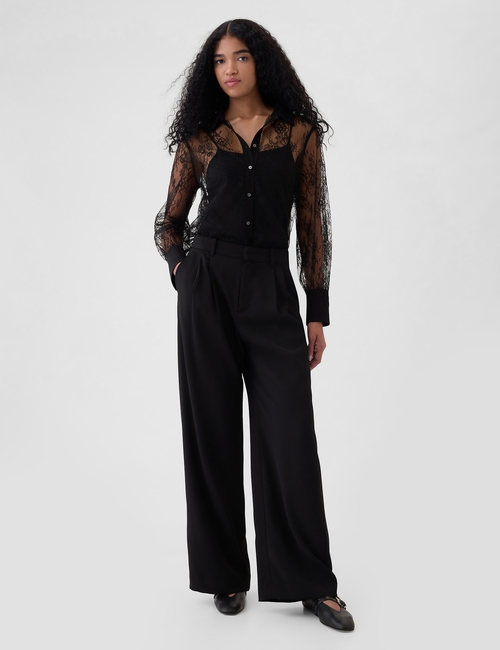 Sheer Lace Classic Shirt