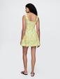 Linen-Blend Mini Dress