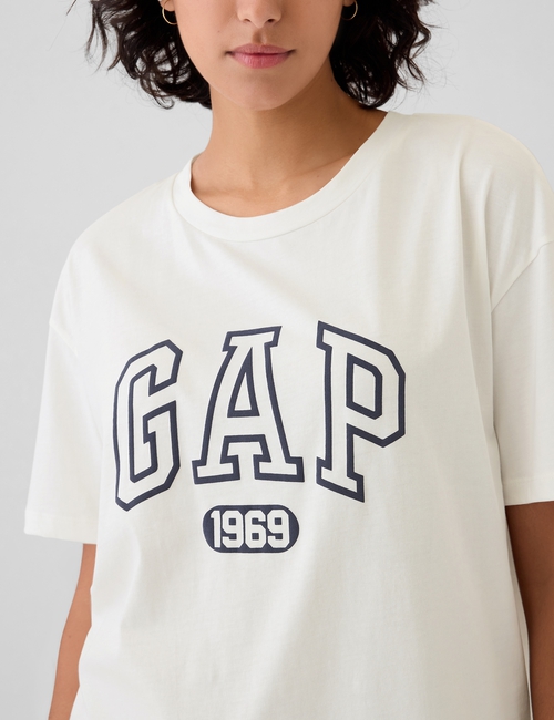 Organic Cotton Oversized Boyfriend Logo T-Shirt