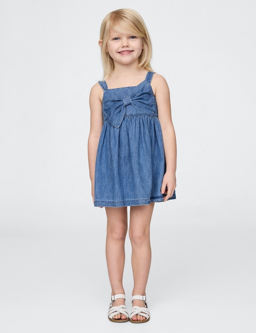 Baby & Toddler Bow Denim Dress