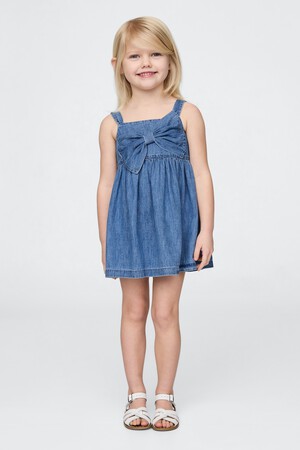 Baby & Toddler Bow Denim Dress
