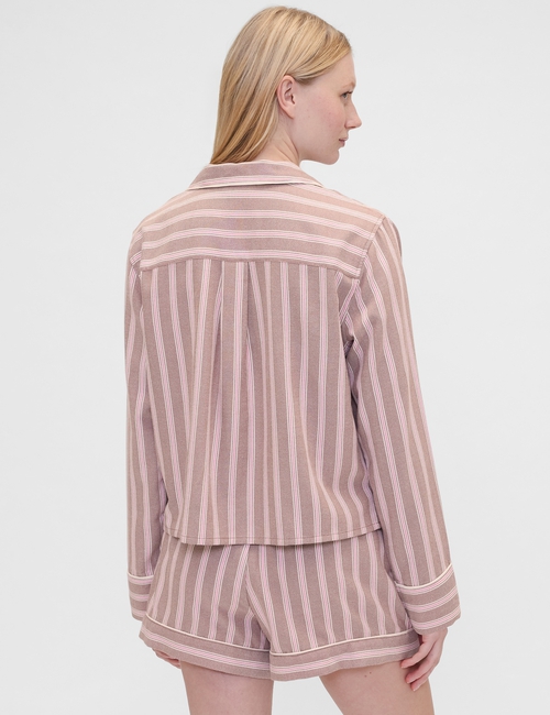 Gap × Summer Fridays Relaxed Flannel Stripe PJ Shirt