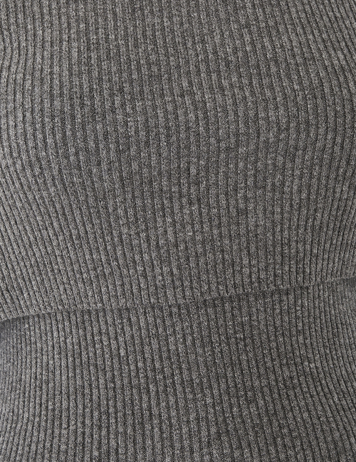 CashSoft Ribbed Off-Shoulder Sweater Top
