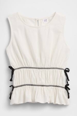 V-W SLVLS LINEN TOP