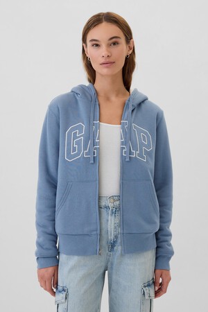 Relaxed Gap Logo Sherpa-Lined Zip Hoodie