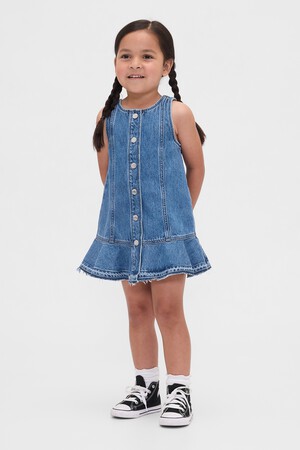 Baby & Toddler Denim Peplum Hem Dress