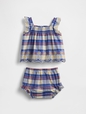 Baby Poplin Eyelet-Hem Outfit Set