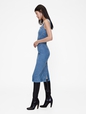 GAP STUDIO SEAMED DENIM BACK ZIP DRESS