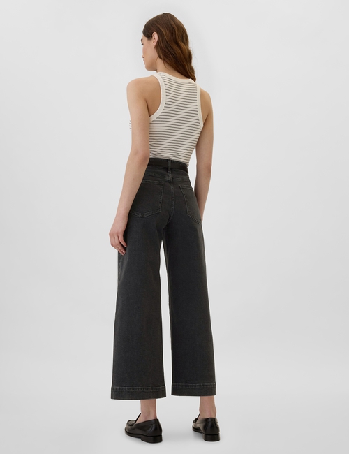 High Rise Wide-Leg Crop Jeans