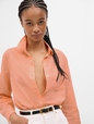 Linen-Blend Easy Shirt