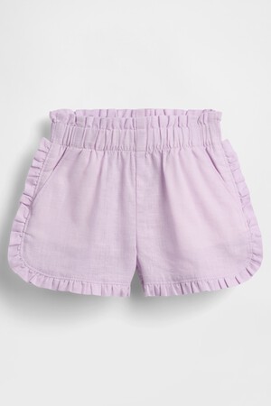 Baby & Toddler Linen-Cotton Ruffle Dolphin Shorts