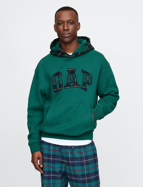 Vintage Soft Striped Logo Hoodie