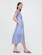 Sheer Midi Shirtdress
