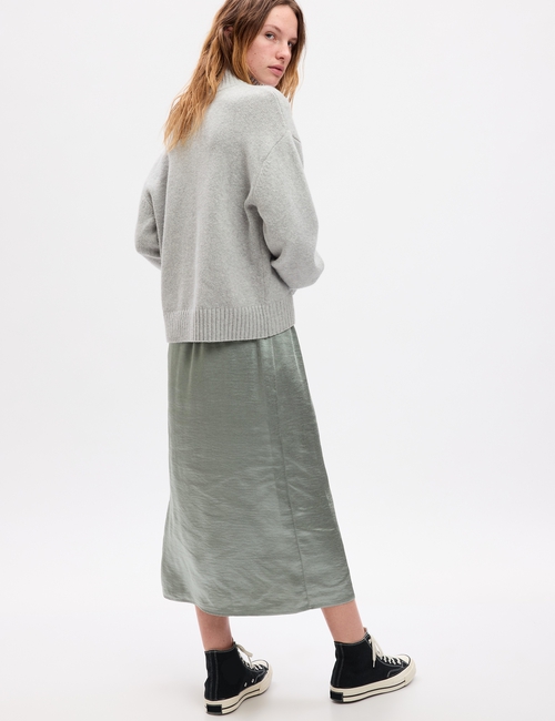 Satin Midi Skirt