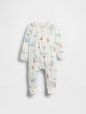 Baby Winnie The Pooh Organic Cotton Footed One-Piece