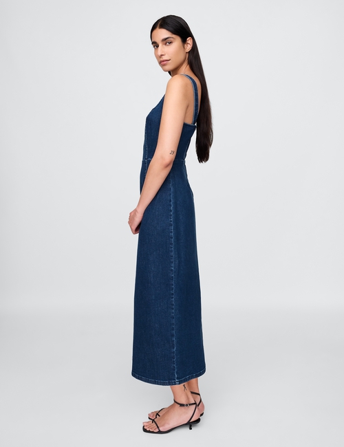 Denim Bodycon Midi Dress