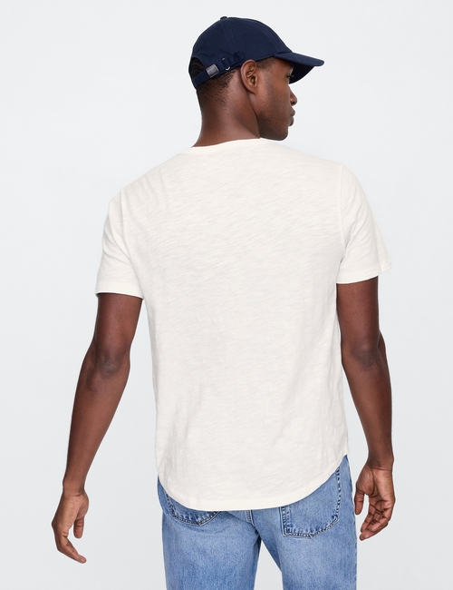 Lived-In Curved Hem Crewneck T-Shirt