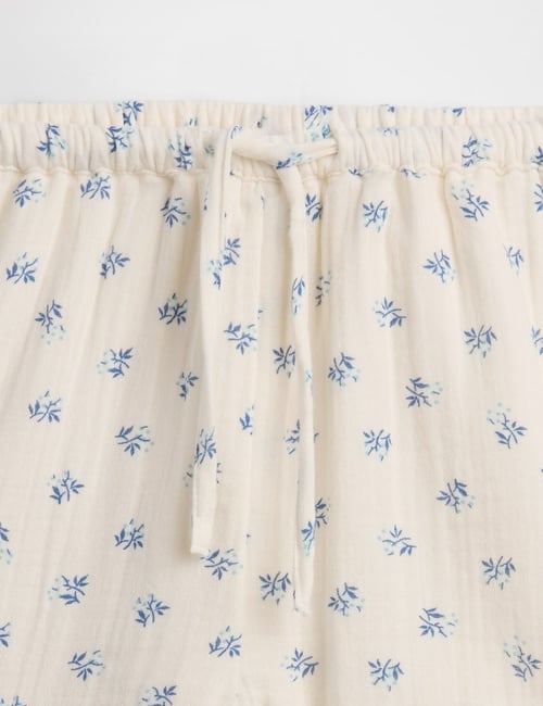Kids Cotton Gauze Easy Ruffle Shorts