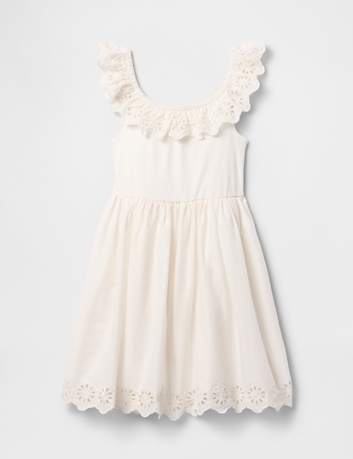 Kids Eyelet Ruffle Dress