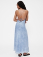 GapStudio Draped Denim Slip Maxi Dress