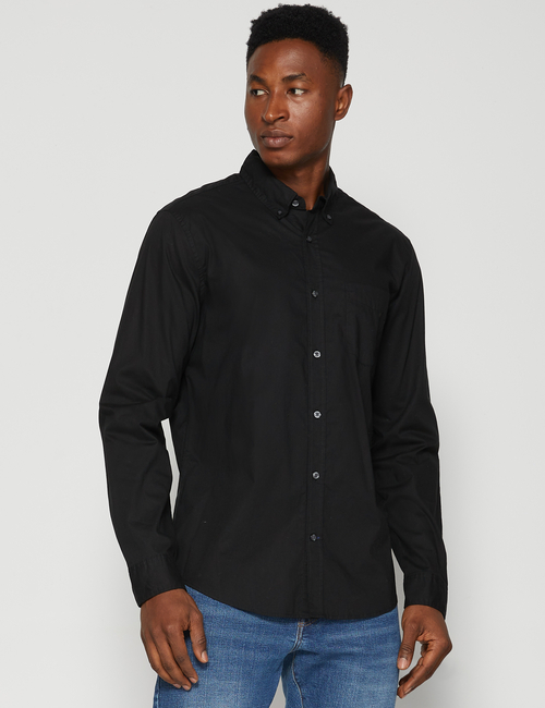 Stretch Poplin Shirt in Slim Fit