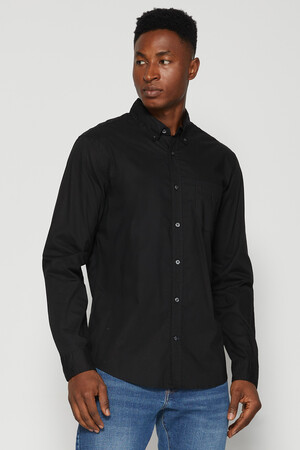 Stretch Poplin Shirt in Slim Fit