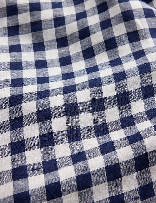 Gap × DÔEN 100% Linen Gingham Midi Dress