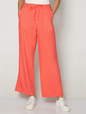 Linen-Blend Wide-Leg Pull-On Pants
