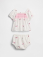 Baby Smocked Strawberry Outfit Set