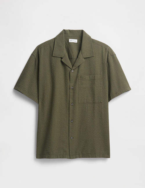 Seersucker Shirt in Boxy Fit