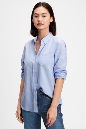 Fitted Boyfriend Shirt in Oxford