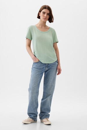 Linen-Blend T-Shirt