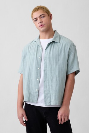 Boxy Gauze Vacay Shirt