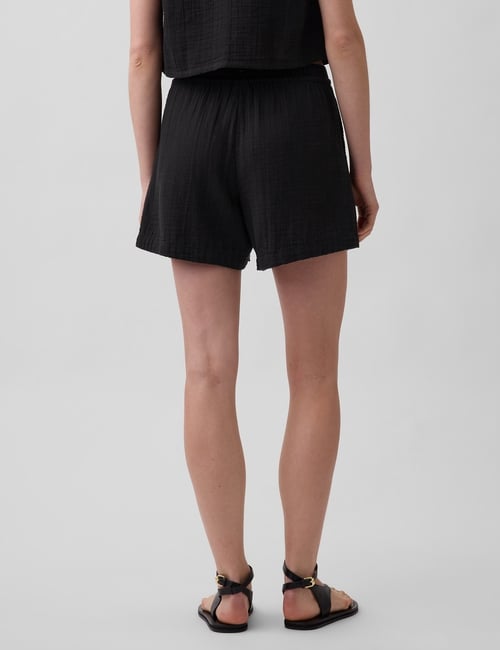 4" Mid Rise Cotton Gauze Easy Shorts